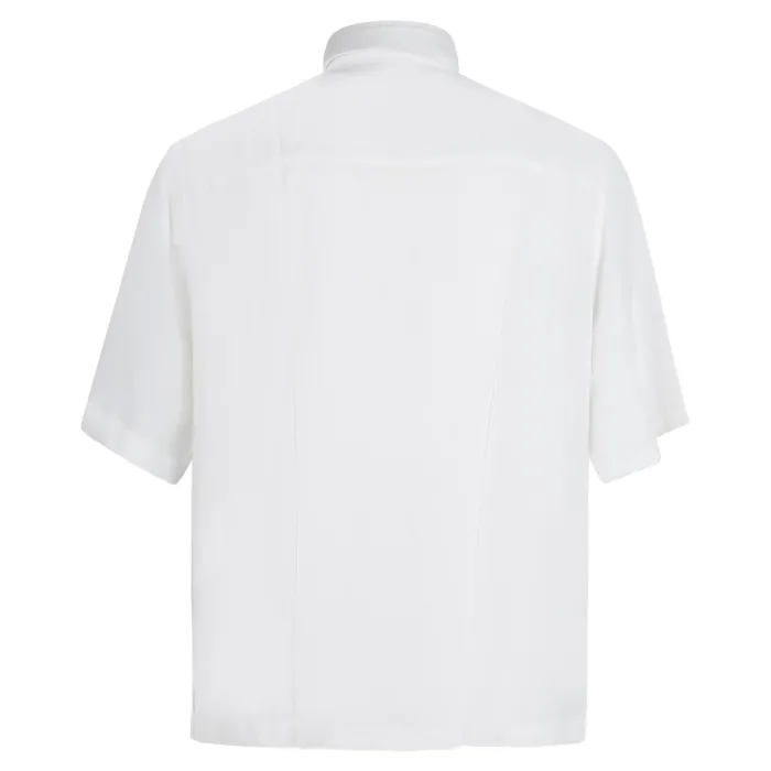 Armani Exchange - Camicia bianca manica corta con logo ricamato sul petto per