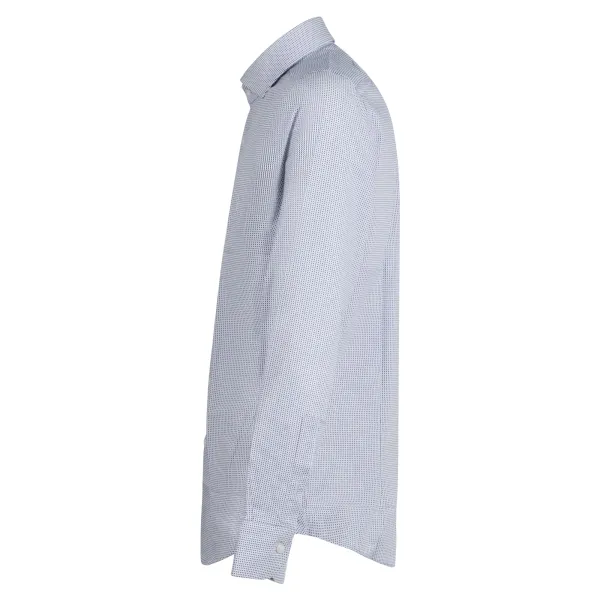 Lavorazione Sartoriale - Camicia bianca a fantasia pois in cotone custom fit 2