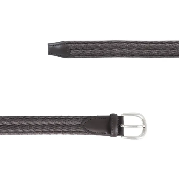 Italian Belts - Cintura marrone elasticizzata a spiga per uomo | elastico spiga 2