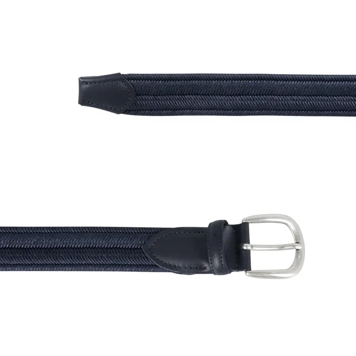 Italian Belts - Cintura blu elasticizzata a spiga per uomo | elastico spiga blu