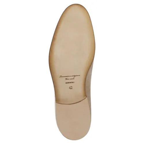 Calzoleria Marini - Mocassino velluto beige per uomo | 100/451 velvet/vernice