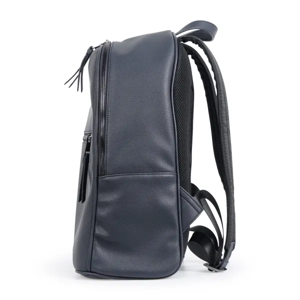 Armani Exchange - Zaino blu in pelle con stampa logo centrale per uomo | 952387 2