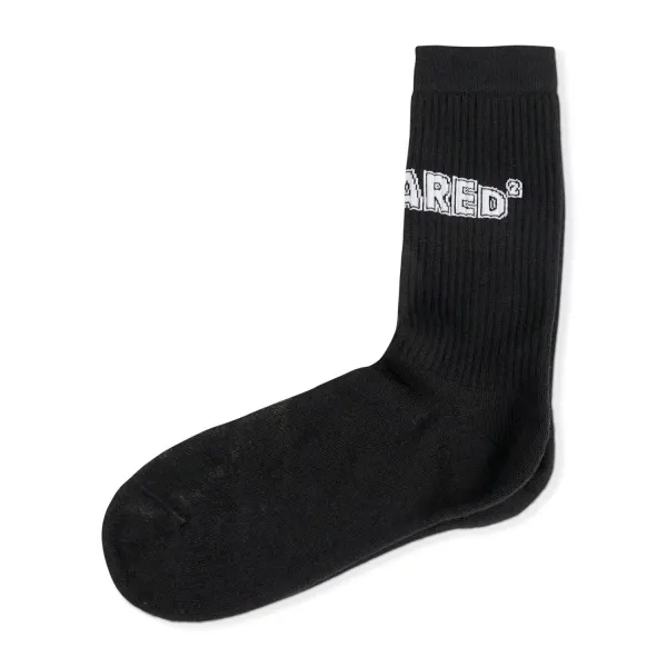 Dsquared2 - Calzini neri con logo ricamato per uomo | dfv143180 nero 2