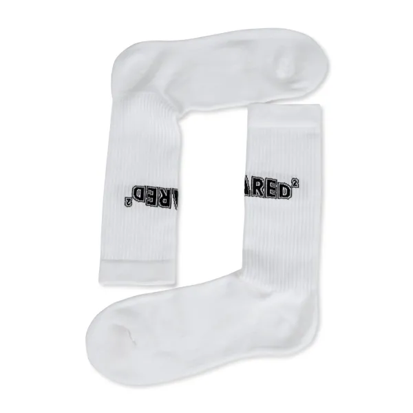 Dsquared2 - Calzini bianchi con logo ricamato per uomo | dfv143180 bianco
