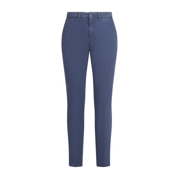 Luca Bertelli - Pantalone blu tasca a filo slim fit per uomo | p1700skin navy