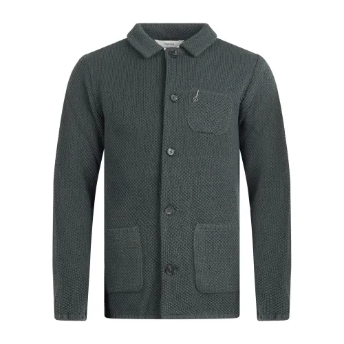Paoloni - Giacca maglia verde con lavorazione per uomo | g997m 241616 40