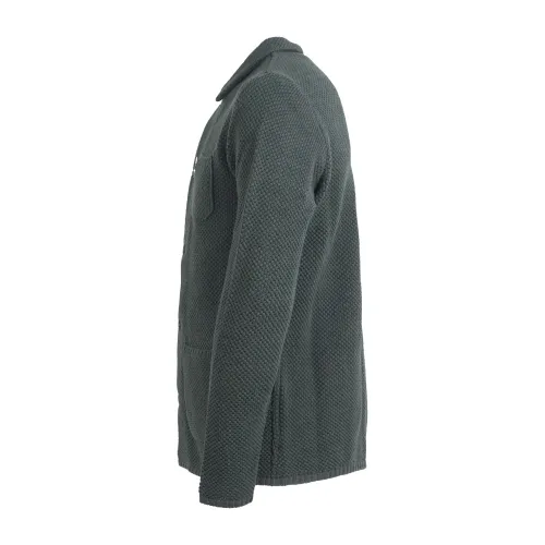 Paoloni - Giacca maglia verde con lavorazione per uomo | g997m 241616 40