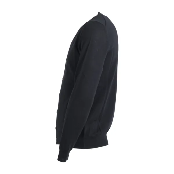 +39 Masq - Cardigan nero in lana merino extrafine per uomo | m1003-14-02 900 2
