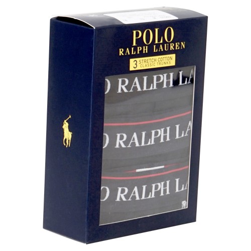 Polo Ralph Lauren - Set boxer nero da 3 pezzi a multifantasia con elastico