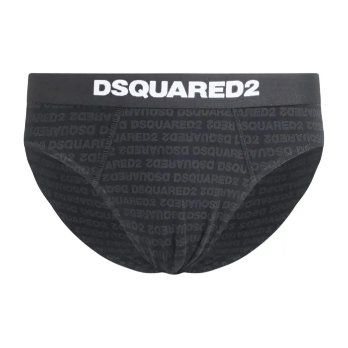 Dsquared2 - Set da due pezzi con t-shirt nera manica corta e slip per uomo |