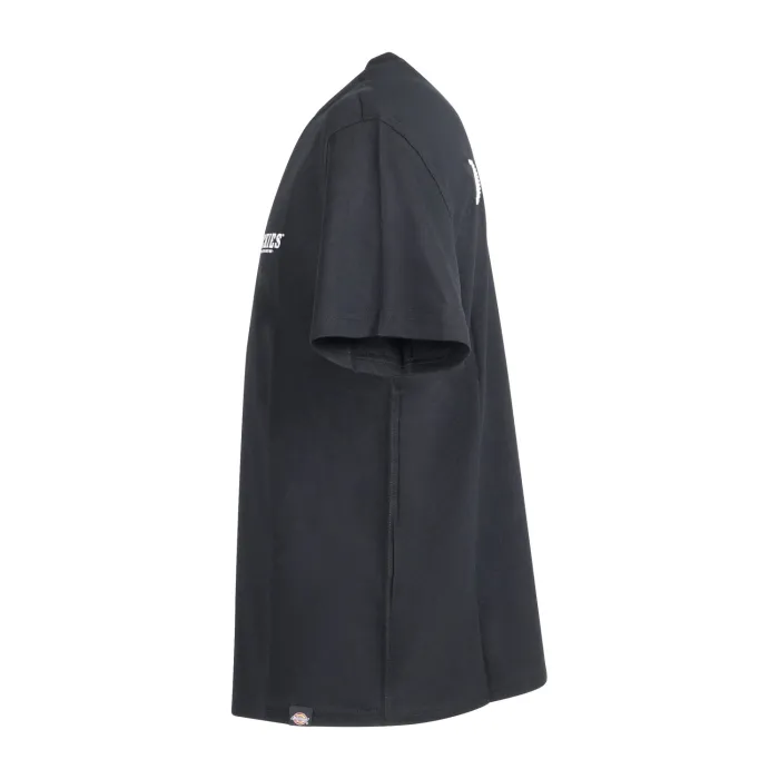 Dickies - T-shirt nera con logo sul petto e stampa sul retro per uomo |