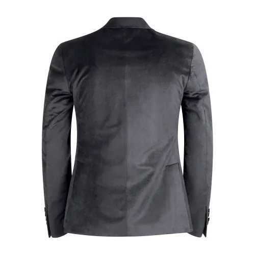 Havana & Co - Giacca nera monopetto in velluto per uomo | h2783 g5031 80nero