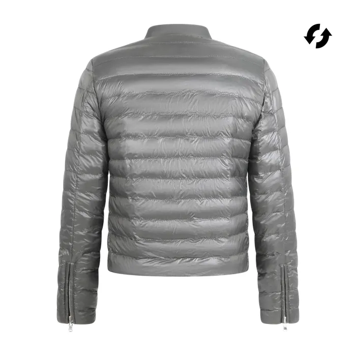 The Jack Leathers - Giubbotto nero reversibile in pelle o nylon per uomo |