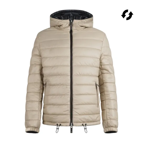 Richmond X - Giubbotto nero con cappuccio reversibile ecopelle per uomo | 2