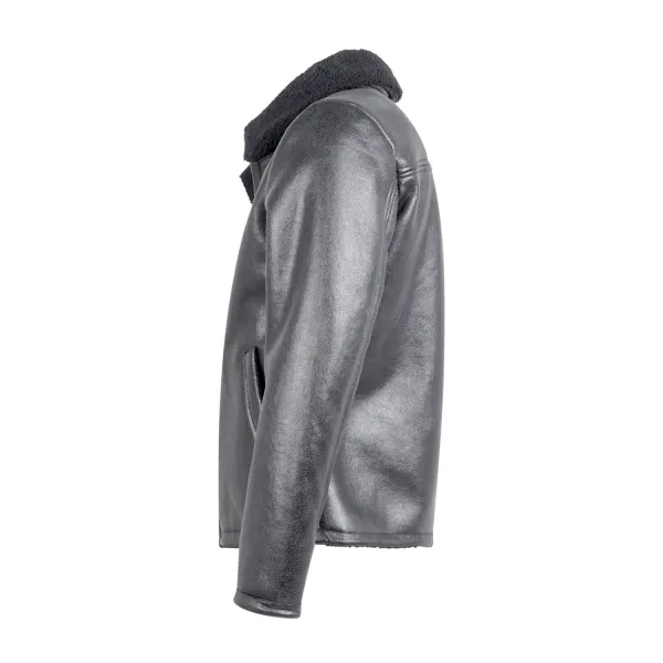 Luca Bertelli - Giubbotto nero in ecopelle per uomo | g81760 nero 2