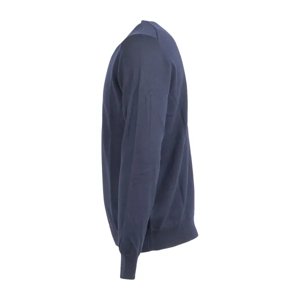 Gran Sasso - Maglione girocollo blu in lana vergine extrafine merinos over per 2