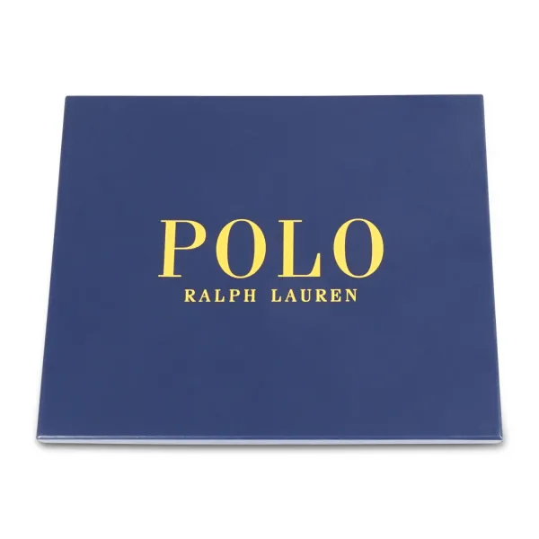 Polo Ralph Lauren - Set sciarpa e cappello blu in lana merino con ricamo per