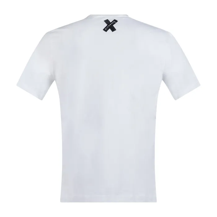 Richmond X - T-shirt bianca con stampa logo sul petto per uomo | uma24144ts 1f