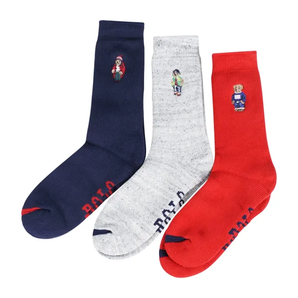 Polo Ralph Lauren - Set di 3 paia di calze multicolore per uomo | 449958862001
