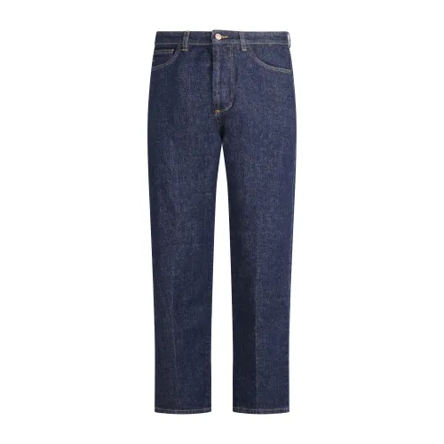 Officina36 - Jeans 5 tasche denim scuro per uomo | 02438j0012 blu