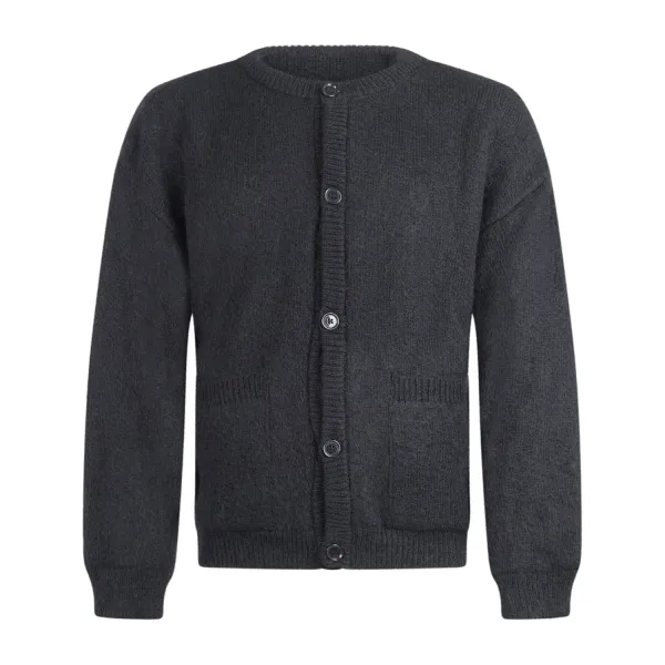 Marsem - Cardigan nero in mohair over per uomo | mrsm163 mohair 090nero