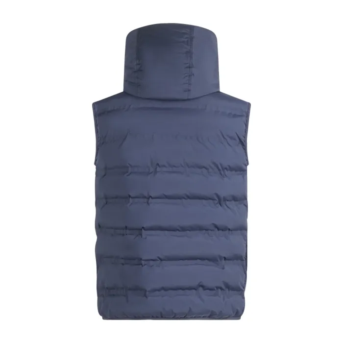 Harmont & Blaine - Gilet blu in nylon stretch con cappuccio per uomo |