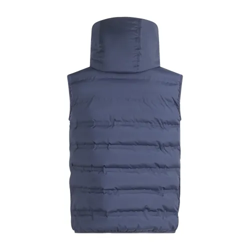 Harmont & Blaine - Gilet blu in nylon stretch con cappuccio per uomo |