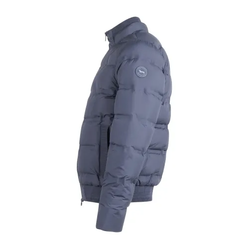 Harmont & Blaine - Giubbotto blu con stampa logo sul retro per uomo |