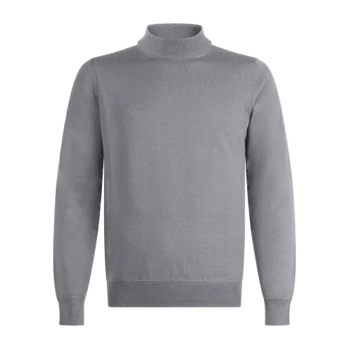 +39 Masq - Lupetto grigio in lana merino extrafine per uomo | m1012-14-01 400