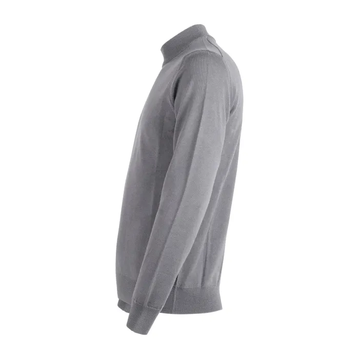 +39 Masq - Lupetto grigio in lana merino extrafine per uomo | m1012-14-01 400
