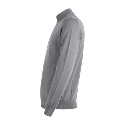 +39 Masq - Lupetto grigio in lana merino extrafine per uomo | m1012-14-01 400