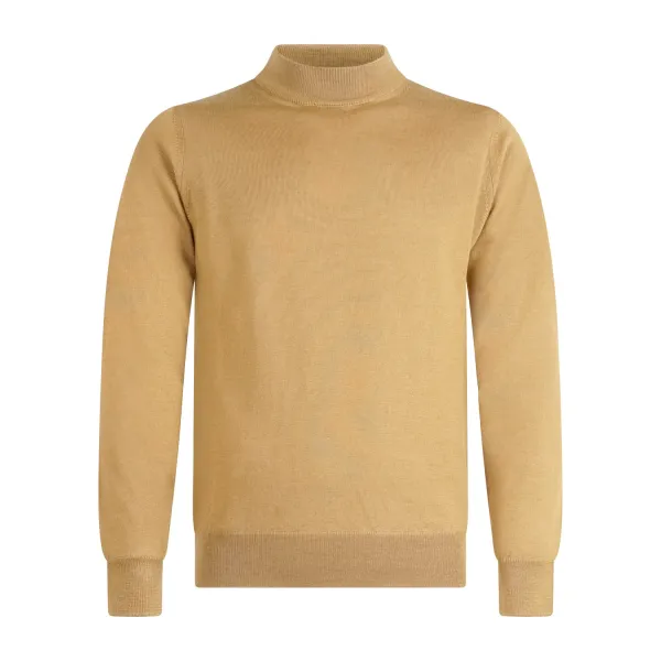 +39 Masq - Lupetto marrone in lana merino extrafine per uomo | m1012-14-01 520