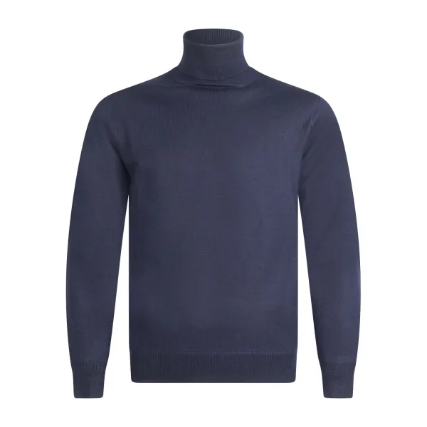 +39 Masq - Dolcevita blu in lana merino extrafine per uomo | m1002-14-00 650 blu