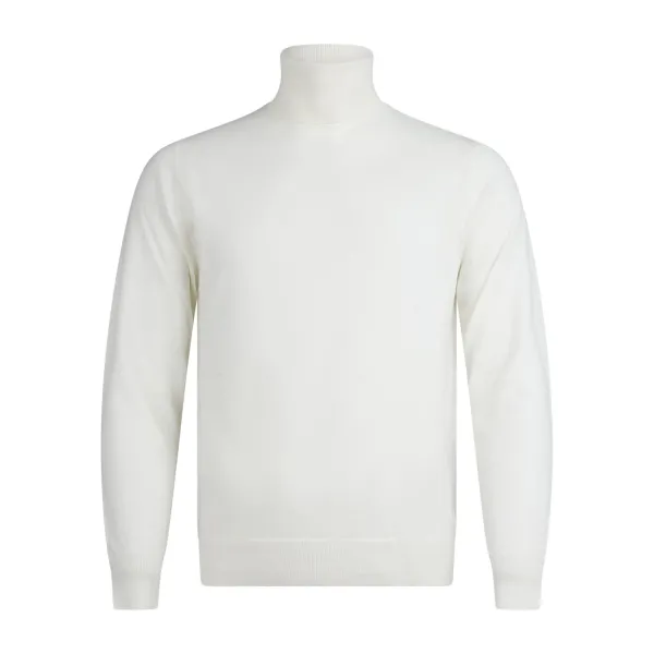 +39 Masq - Dolcevita bianco in lana merino extrafine per uomo | m1002-14-00 125