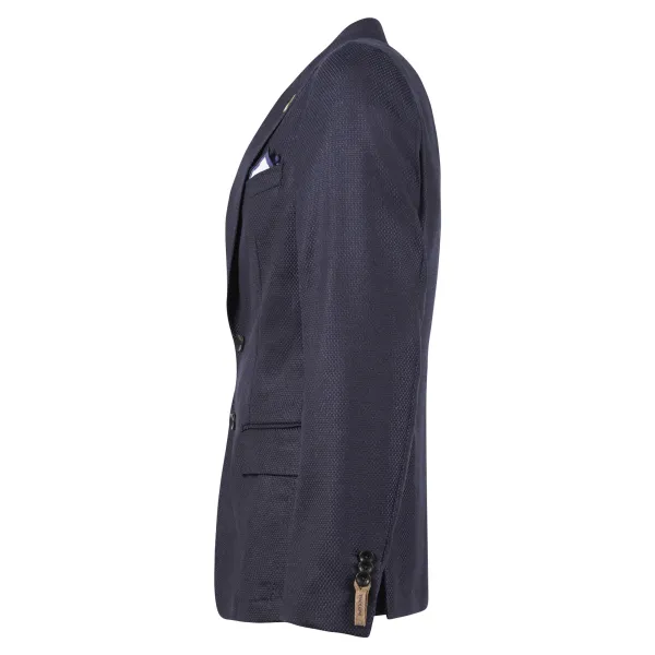 Paoloni - Giacca blu microlavorata per uomo | 2711g527 19577 89 2