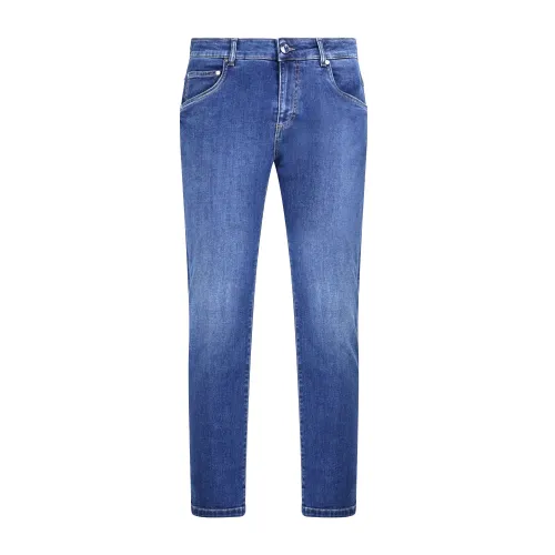 Camouflage - Jeans denim scuro 5 tasche skinny tela candiani per uomo | d108