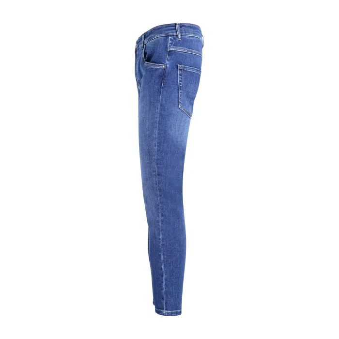 Camouflage - Jeans denim scuro 5 tasche skinny tela candiani per uomo | d108