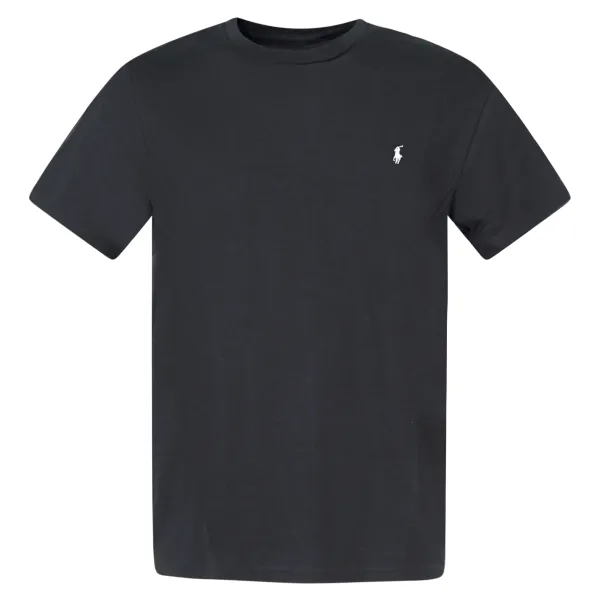 Polo Ralph Lauren - T-shirt nera con logo ricamato sul petto per uomo |