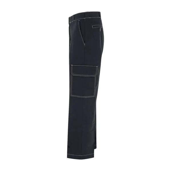 Dickies - Pantalone nero cargo con cuciture a contrasto per uomo | dk0a4z7hblk1 2