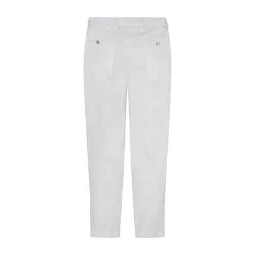 Briglia 1949 - Pantalone bianco portobellos tasca a filo in cotone con pence