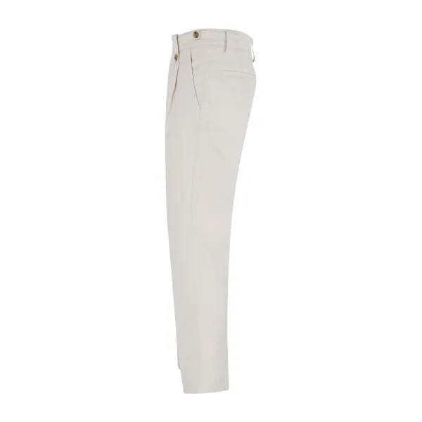 Officina36 - Pantalone bianco gamba larga tasca a filo per uomo | 0257700191 2