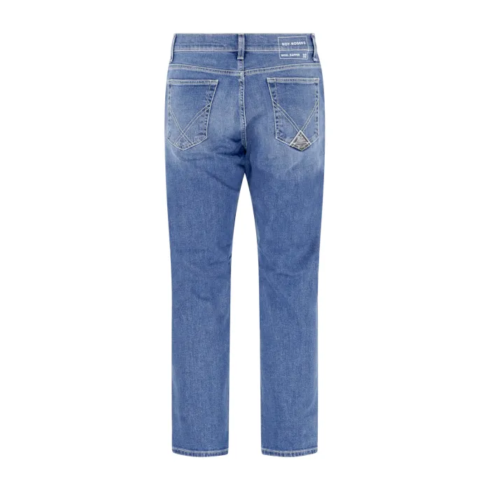 Roy Roger's - Jeans denim medio 5 tasche Dapper Loose Fit per uomo |
