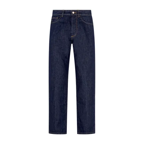 Officina36 - Jeans 5 tasche denim scuro vestibilità Loose per uomo | 0243800183