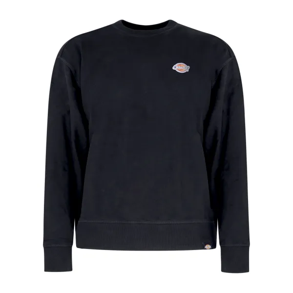 Dickies - Felpa nera con patch logo sul petto per uomo | dk0a4ylzblk1