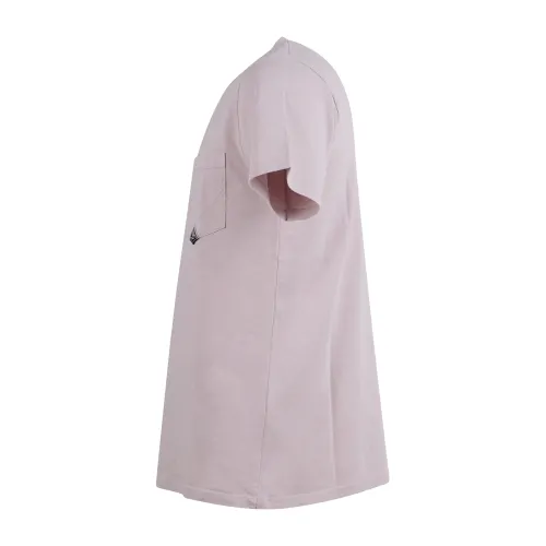 Roy Roger's - T-shirt rosa manica corta con taschino sul petto per uomo |