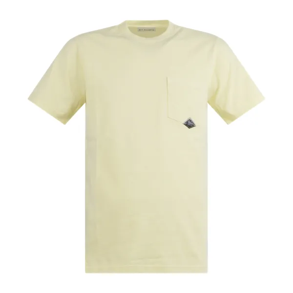 Roy Roger's - T-shirt gialla manica corta con taschino sul petto per uomo |