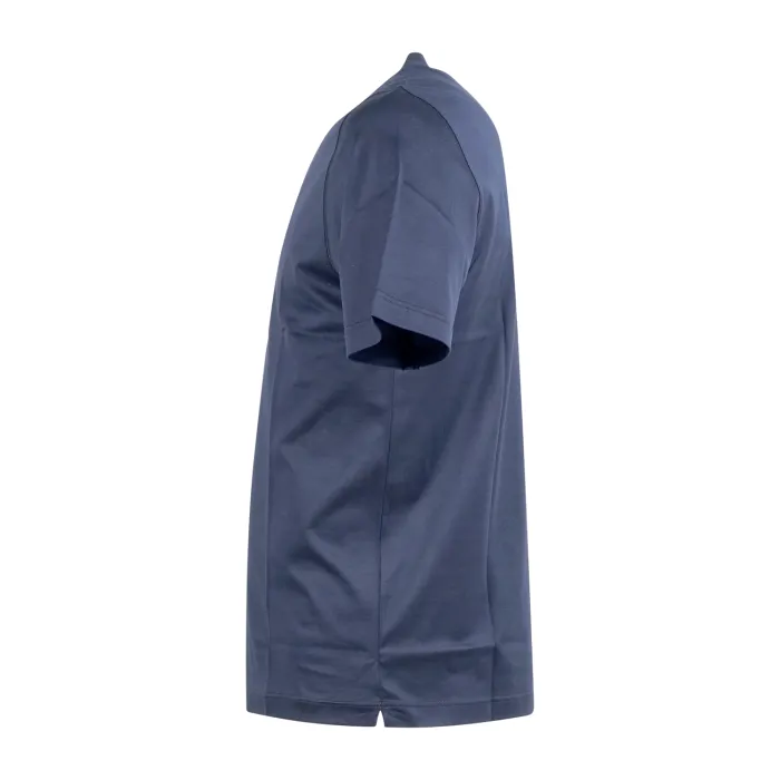 Gran Sasso - T-shirt blu manica corta in cotone filo di scozia per uomo |