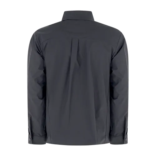 People of Shibuya - Giubbotto nero Morioka Overshirt con tessuto giapponese per