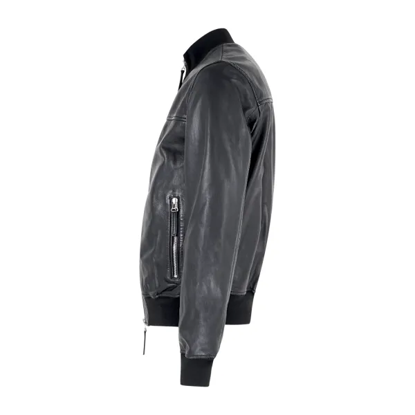 Roy Roger's - Giubbotto nero madison in pelle per uomo | rru216cb94xxxx 2