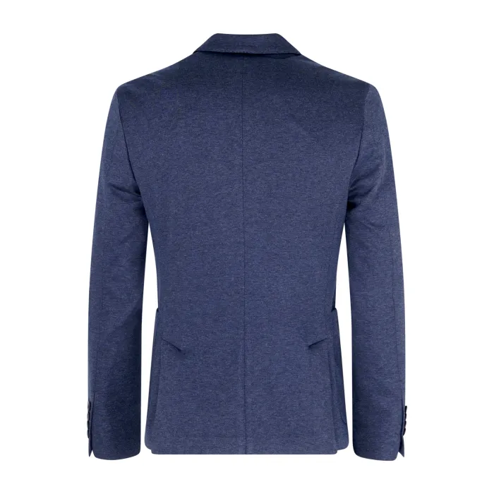 Havana & Co - Giacca blu monopetto in viscosa microlavorata per uomo | h2396j